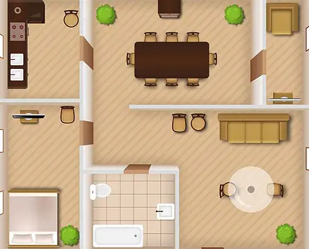 Studio apartment floor plan